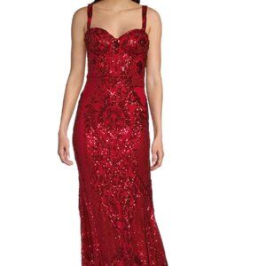 Bustier Sequin Long Dress *Size 11-13*